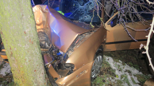 Tragédie u Přestavlk: Řidič nepřežil náraz do stromu