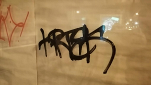 Strážníci umělce přistihli přímo při činu