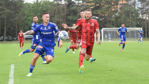 Fotbalisté SK Sigma hrají proti Trenčínu