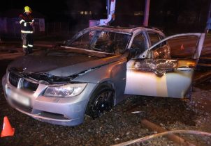 Opilá řidička havarovala brzo ráno v Olomouci